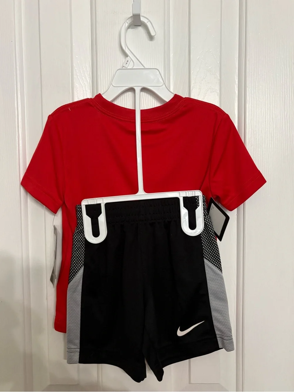 NWT Nike Toddler Short Sleeve Matching Set Red/Black Drifit Athletic